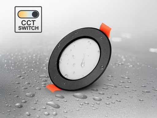 4.9W CCT 3 couleurs à projecteur encastré étanche (50x)