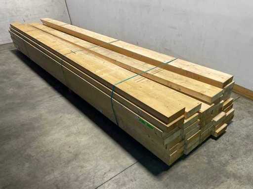 Planed spruce beam 510x22x7 cm (10x)