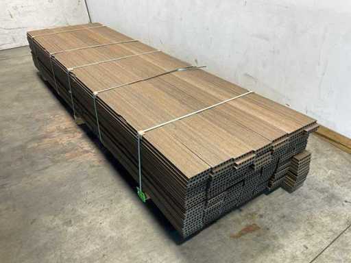 Tavola da decking composite Bamdura - Marrone - 360x14,3x2,2 cm (129x)