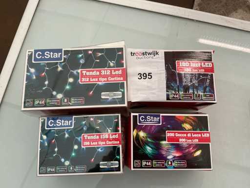 C.Star. Schutzart IP44. Innen- / Außenbereich, Weihnachts-LED-Beleuchtung. (6-fach)