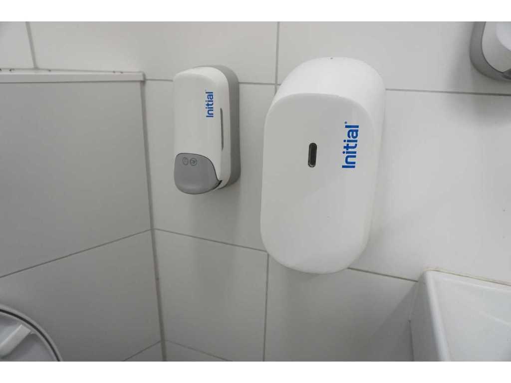 initial - Toilettenpapierhalter und Desinfektionspumpe (2x)