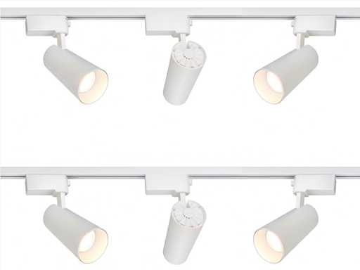 2 metri PRO Track Lighting con 6 pezzi 18W 4000K Track Spot (2x)