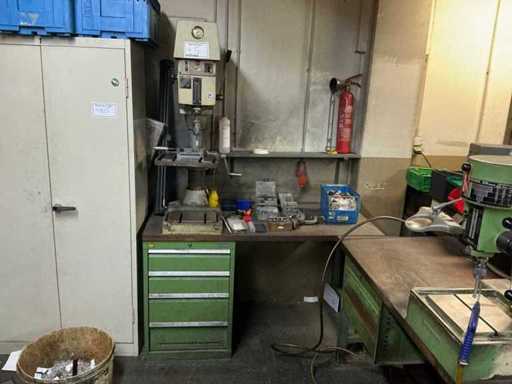 FLOTT TB 16 ST bench drill including workbench & accessories