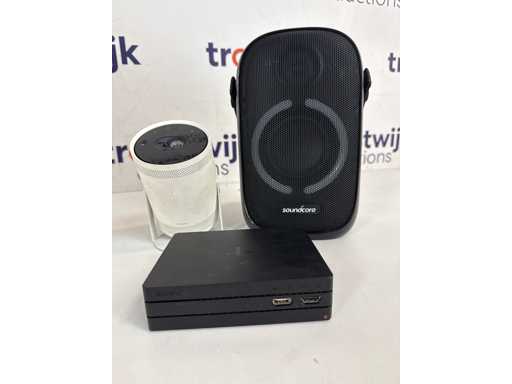 Anker Soundcore Rave Neo – Difuzor Bluetooth | Samsung SP-LFF3CLAXXXE – Proiector | Sony CUH-SVR2 – Căști PlayStation VR