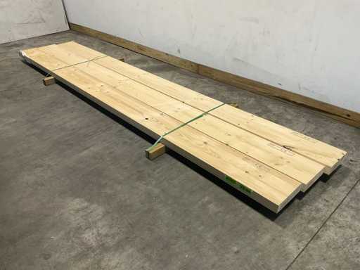 Trave di abete piallata 420x27,5x7,5 cm (3x)