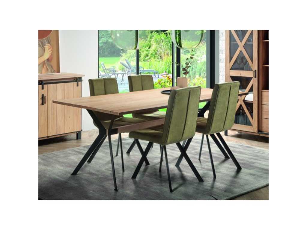 MUMBAI Tisch 200 cm aus Massivholz