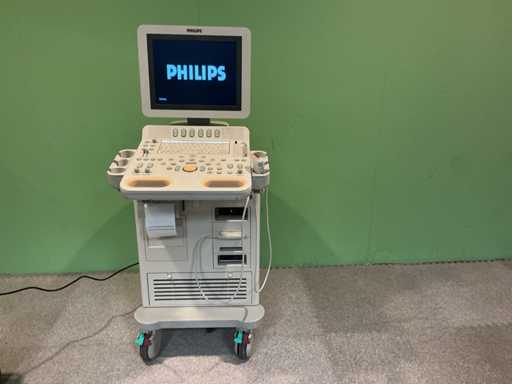 2009 Philips HD7 Ultrasound-systeem met lineaire probe en Sony-printer - HDD verwijderd