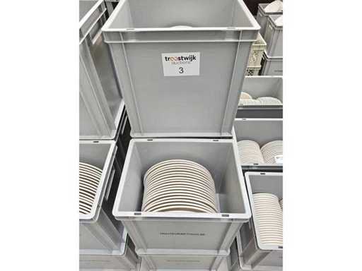 Bonna - piastra di copertura - Porcellana: piastre di copertura bianche (100 volte)