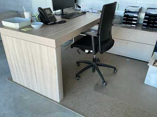 Fineerhouten Hoekbureau (2x)