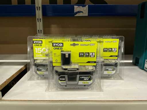 Ryobi One+ 18V Lithium+ batteries (5x)