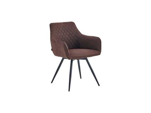 Colenis - Sierra Dining Chair - Set of 4 - Brown - Microfiber Fabric - Microfiber - Industrial