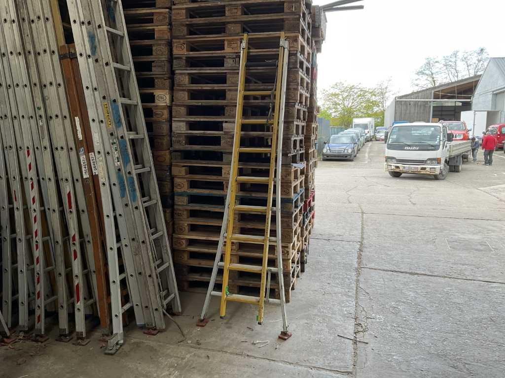 2-part aluminum/polyester sliding ladder (2x)