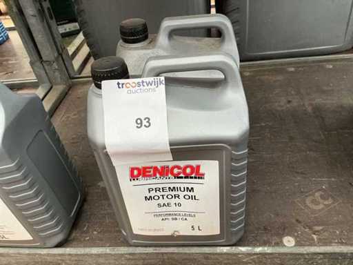 Denicol, inhoud 5 liter Motor olie (2x)