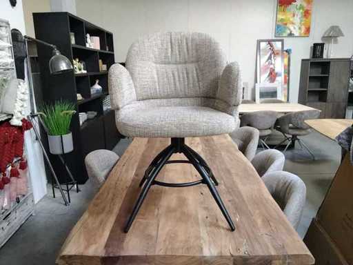 Chaise pivotante beige (4x)
