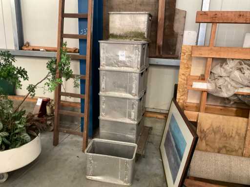 Contenedores apilables de aluminio (10x)