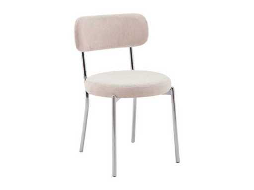 fonQ - Bent Eetkamerstoel - Beige - Eetkamerstoel (4x)
