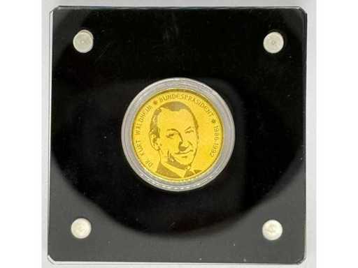 Gold 999 (1/1000 oz) – "Chancellor and President of the Republic of Austria – Rudolf Kirchschläger" – Austria – 16 mm