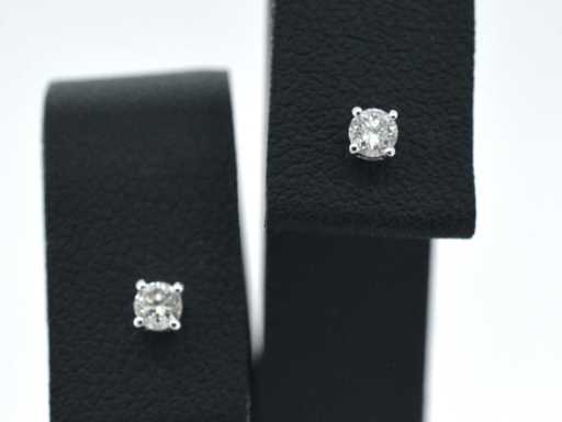 Cercei din aur alb cu diamant
