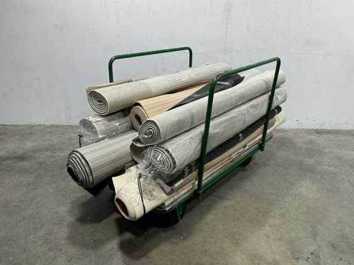 Partij divers o.a. vloerkleden, deurmat, tapijt en vinyl