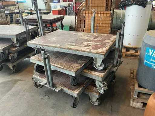 Gegalvaniseerde transportkar (5x)