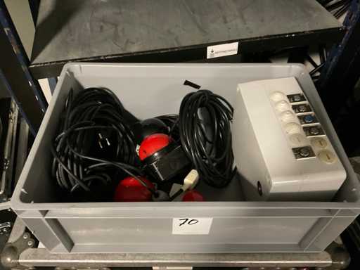 Push button with control box