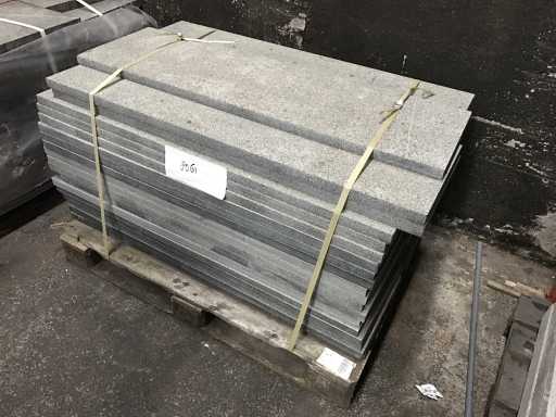 Natuursteen treden ca. 35 stuks 42 lm