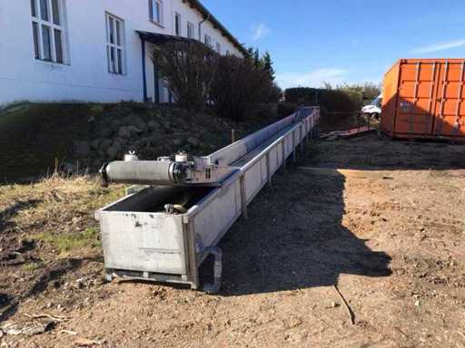 Cooling pool with conveyor belt stainless steel