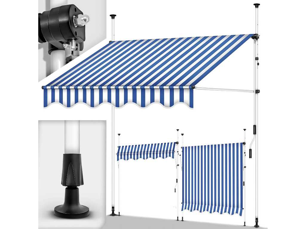 Manual Retractable Awning with Crank for The Balcony