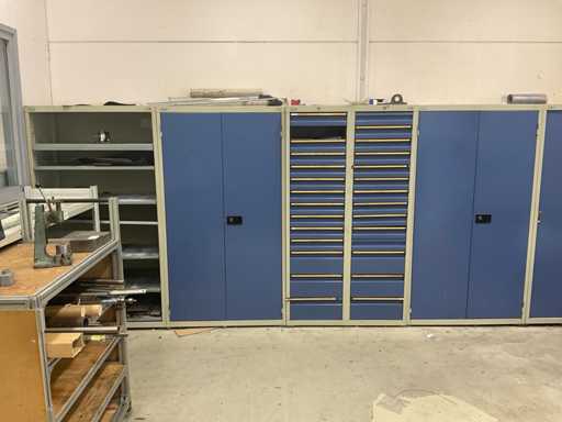 Stumpf Metall KLE 410 Komplette 4-teilige Schrankwand mit Inhalt