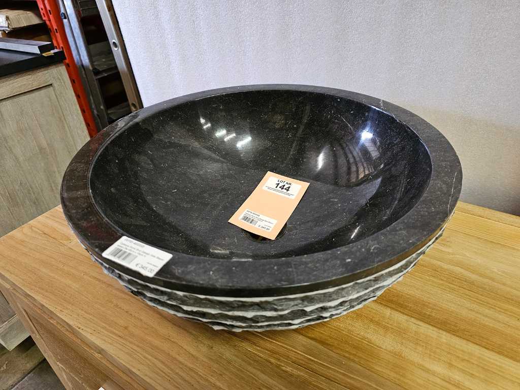 Essential Teak Surface-mounted Washbasin dia 45cm x H18cm Granite