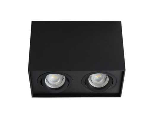  GU10 Surface-mounted spot Fixture dual fittings tiltable (4x)