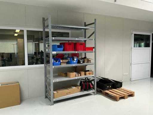 Storage rack with contents