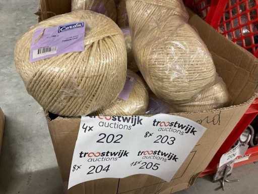 12 Bällchen Packschnur-Sisal