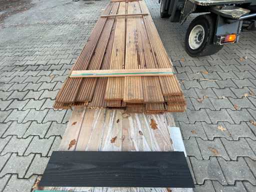 Guyana Teak decking boards B-fix 3950x145x21mm (29x)