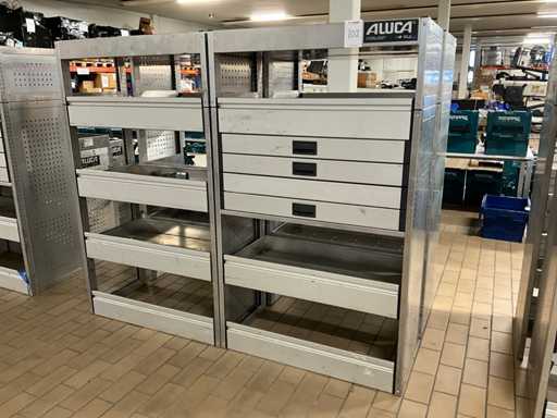 Aluca van racking (2x)
