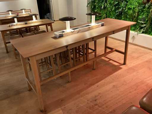 Hutten - Bartafel met marmeren opbouw & verlichting