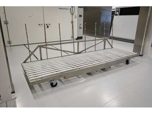 2018 Masévon OCC, 10-częściowy szklany wózek transportowy ze stali nierdzewnej