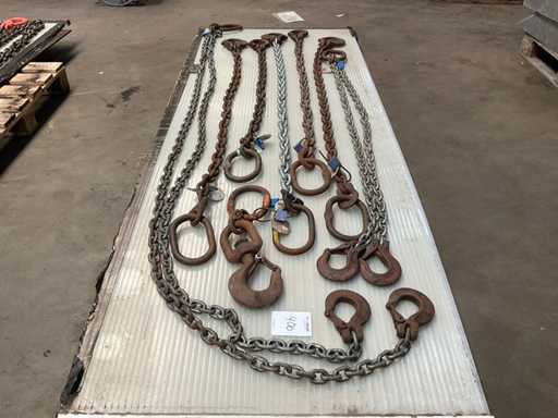 Diverses chaînes de levage