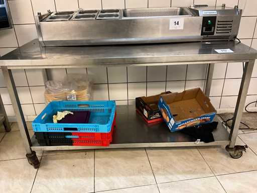 Table de travail mobile en acier inoxydable