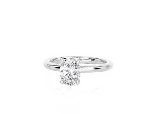 Pierścionek z białego złota 18 karatów z diamentem 5,10 karatowym