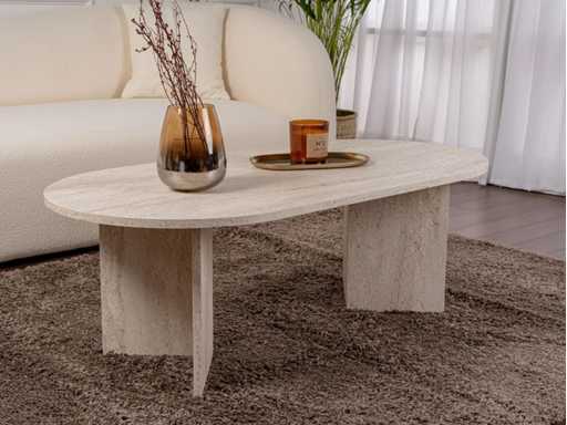 Salontafel, travertijn, 119 x 39,8 x 60 cm