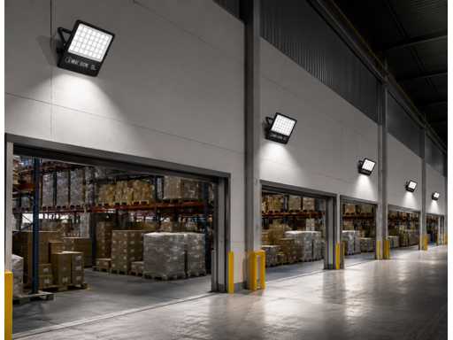 2 x LED Floodlight 600W – 6400K Koud Wit - Zwart – IP65 – BORNEO-600
