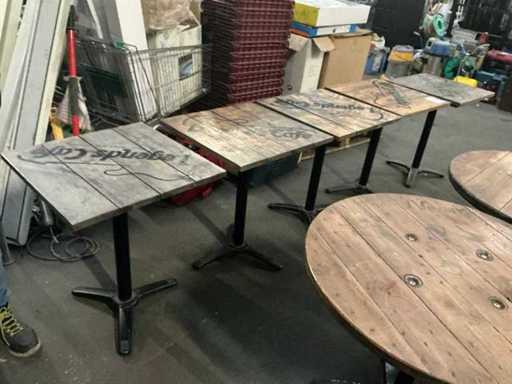 Table de patio carrée (5x)