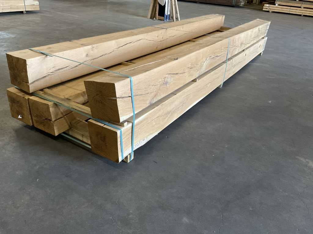 European oak beams planed (5x)