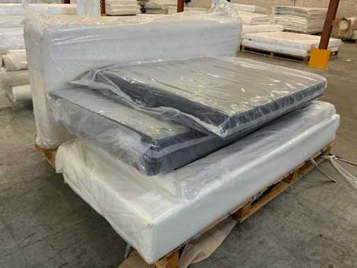 Boxspring onderstellen, matras en achterwanden