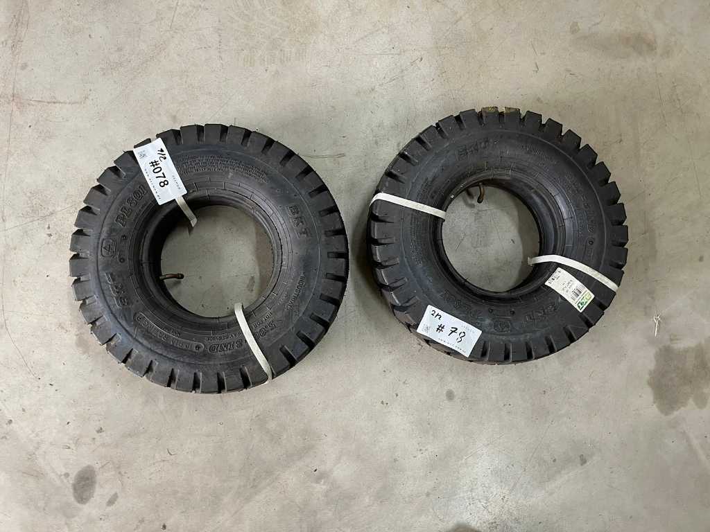 BKT industrial PL 801 5.00-81 IND Forklift tyres with inner tube (2x)