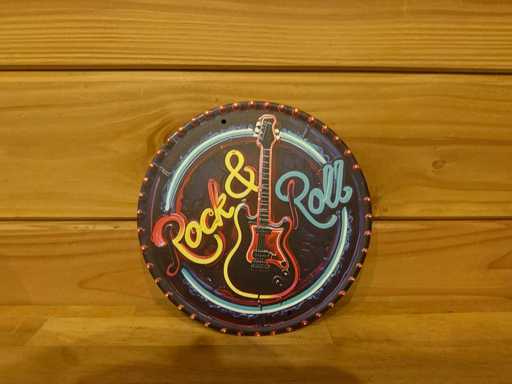 Metal advertising sign round 20cm