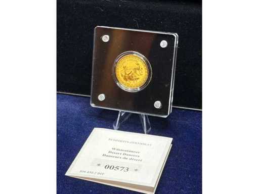 Gli Springbok africani | Danzatori del Deserto | 1/500 oz 999 oro fine