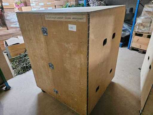 1x Flight Case 120x120x170cm bouleau 18mm