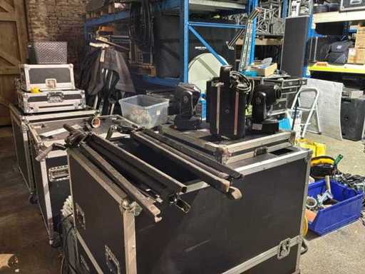 Other stage accessories - set of 4 60 w led moving heads + 2 pc DTS 300w + 2 k&M winch speaker feet